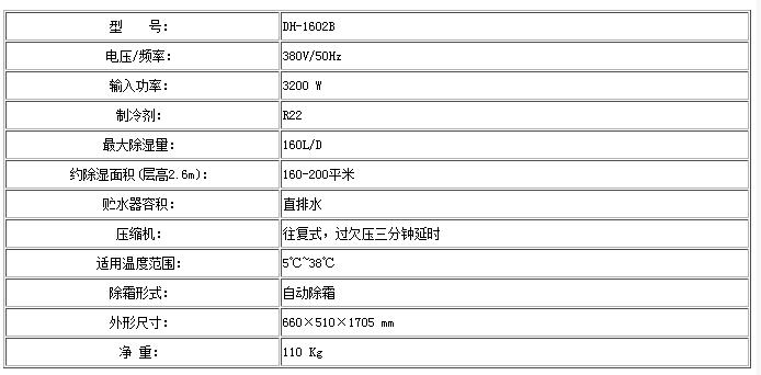 DH-1602B技術(shù)參數(shù)